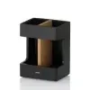Стакан для зубних щіток KELA Cube, чорний, 8.5х6.5х11.5 см (23688)