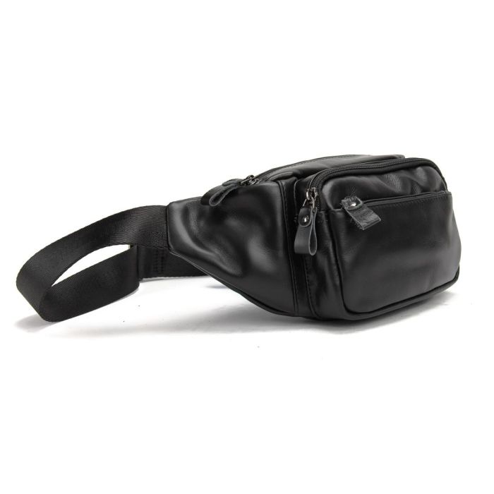 Сумка на пояс з телячої шкіри Tiding Bag t0186A