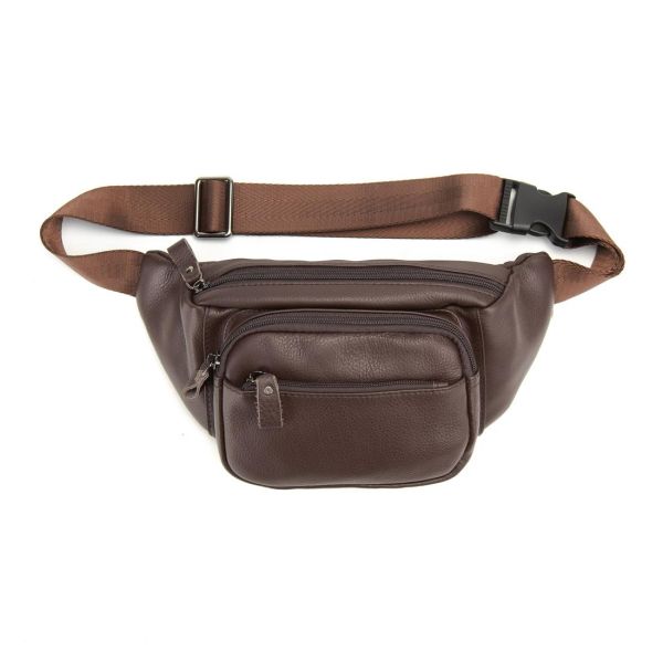 Сумка на пояс з телячої шкіри Tiding Bag t0186C